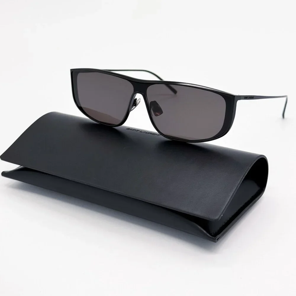 NEW SAINT LAURENT SL605 LUNA 002 SILVER SUNGLASSES SL 605 SHIELD